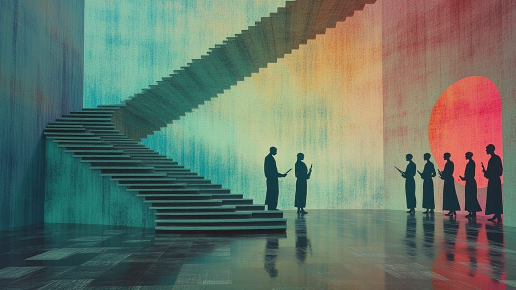 Abstract ethereal stairs, cats and flowers  <lora:StairsNCases:1.0>