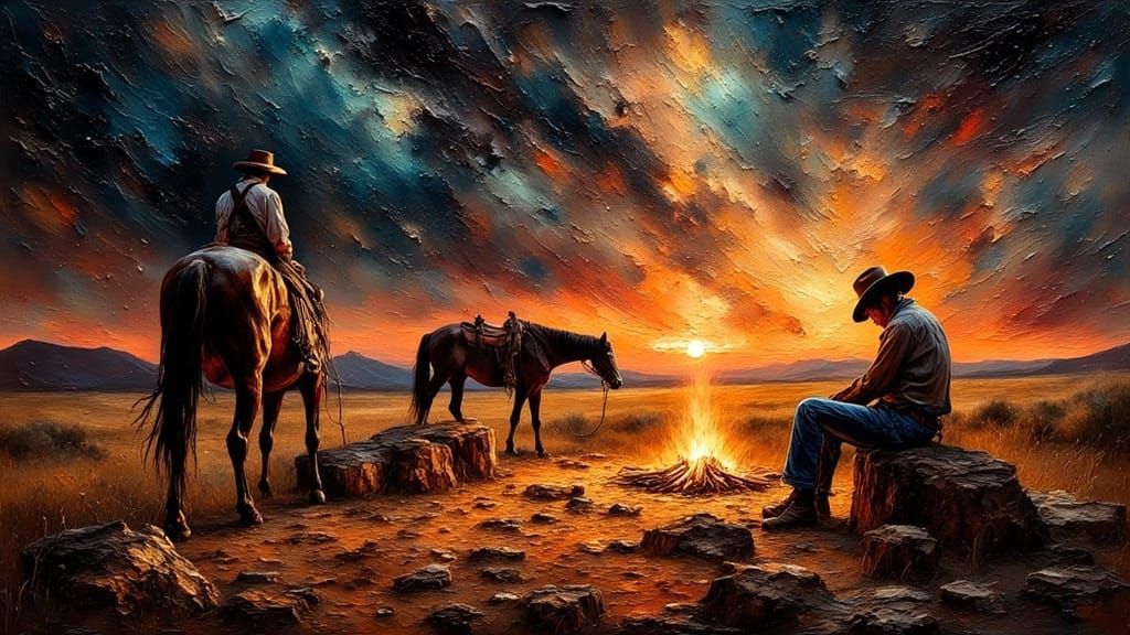 Cowboy Sunset  by @mvm7