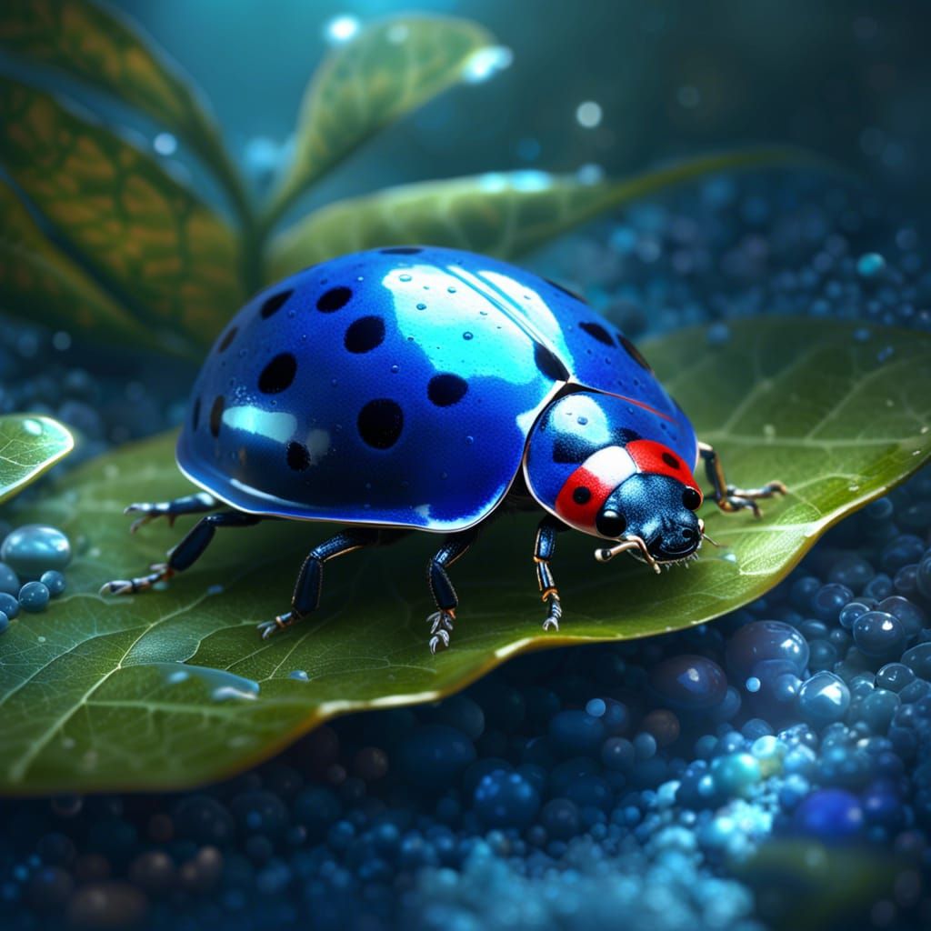 Blue Ladybug   by @Irr