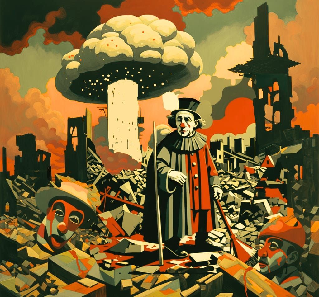 Mr. Sadlow is Disappointed to Realize the Other Clowns Won't Help Him Clean Up This Big Mess