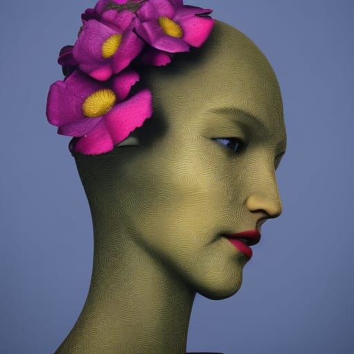 a flower in bloom. head and shoulders portrait, 8k resolutio...