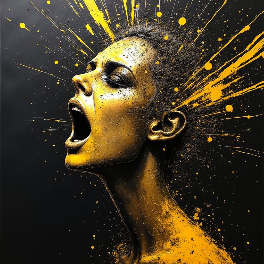 Dramatic, High-Contrast Abstract Art with Geometric Precisio...