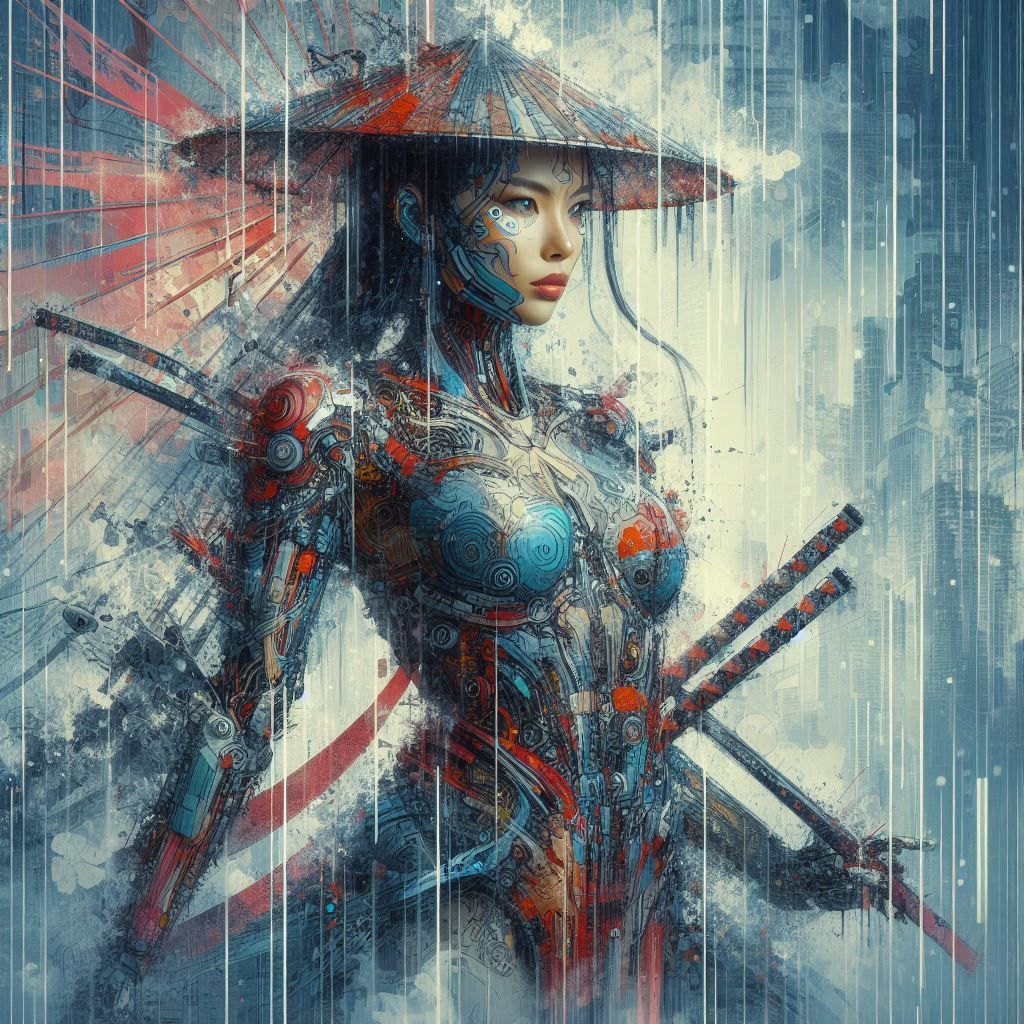 double exposure beautiful fantasy DALL-E 3 portrait landscap...