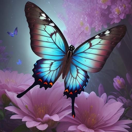 butterfly on a gorgeous flower