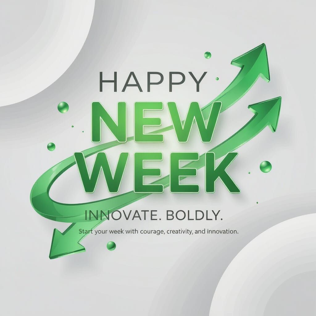 rompt:
Create a sleek, futuristic “Happy New Week” poster for Gato Blanco, designed for corporate social media use (LinkedIn / Instagram).

...