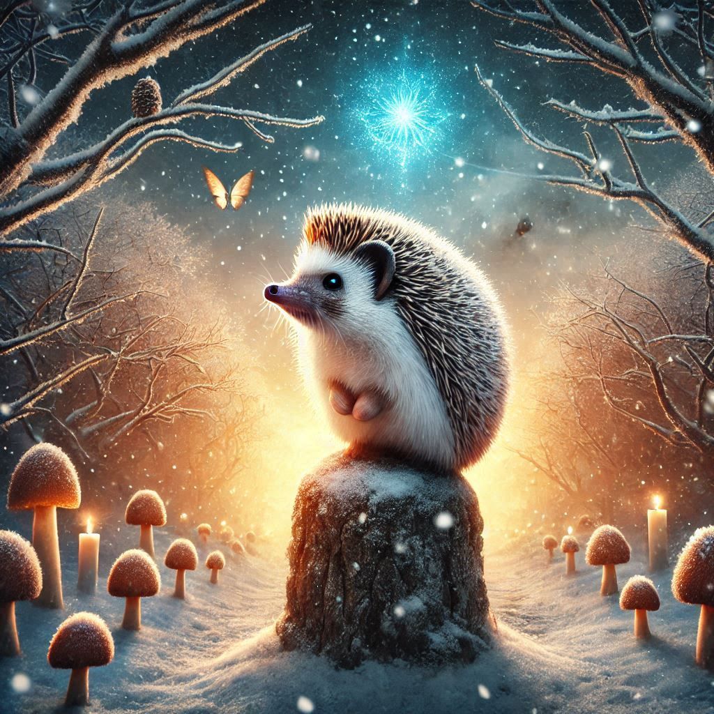 hedgehog in winter