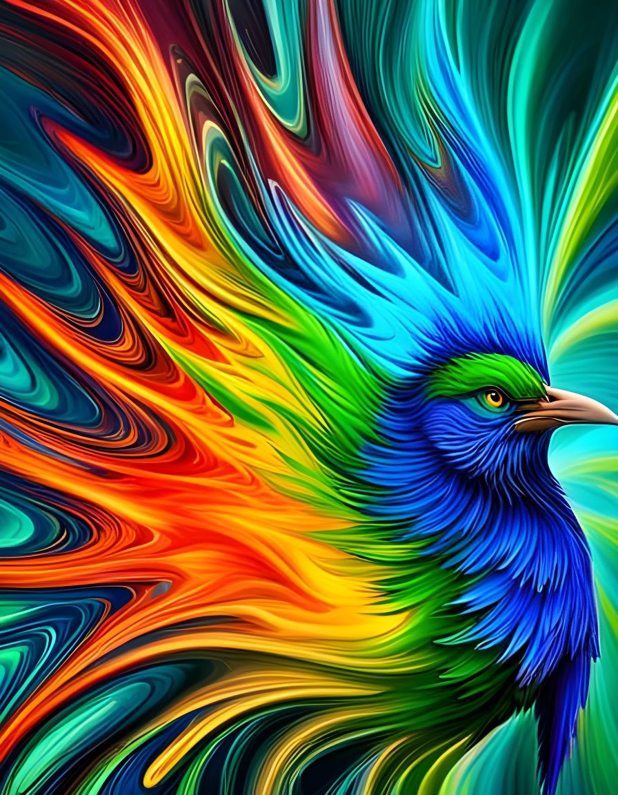 Melting Feathers - AI Generated Artwork - NightCafe Creator