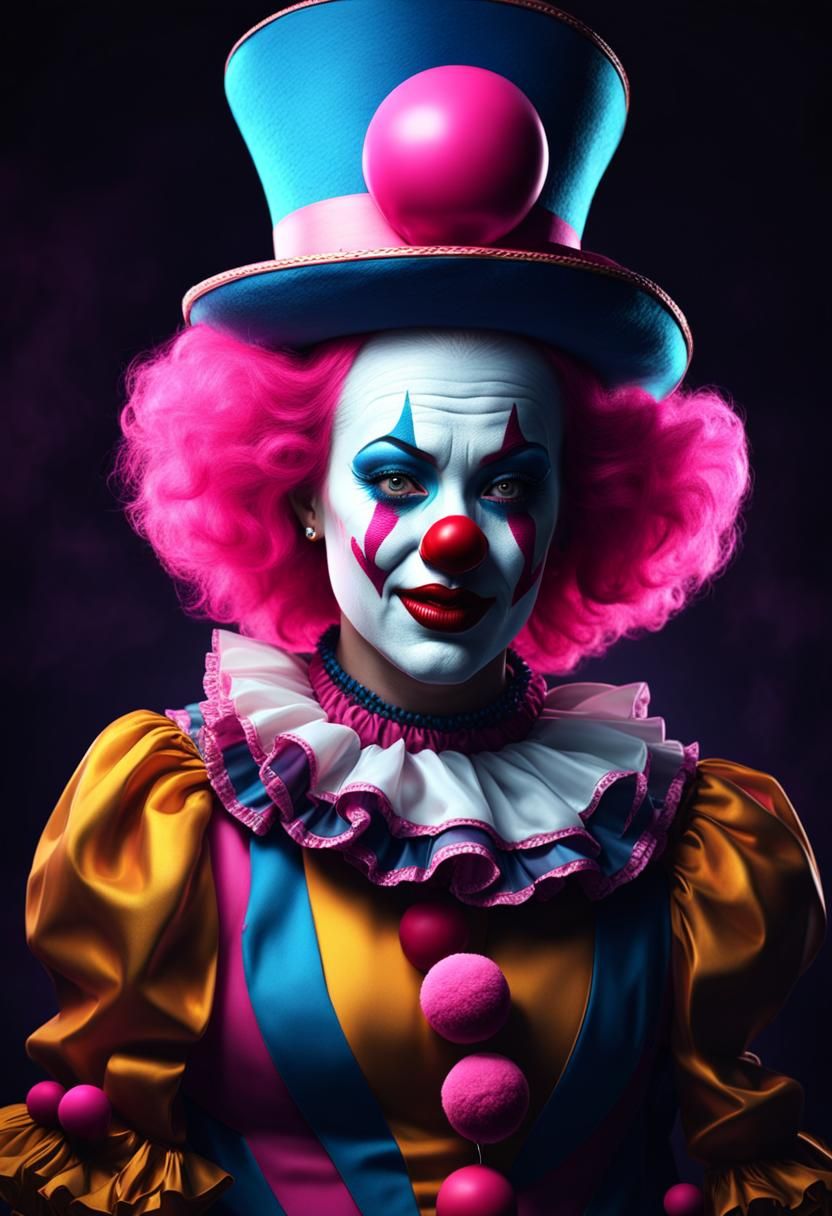 Lady Clown Concept Two - AI Generated Artwork - NightCafe Creator