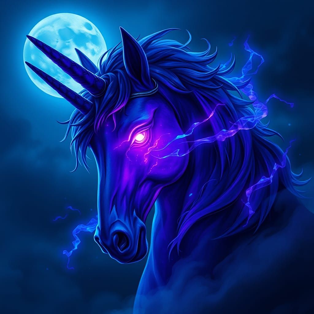 hyperrealism watercolor illustration. a [Unicorn] cloaked in...