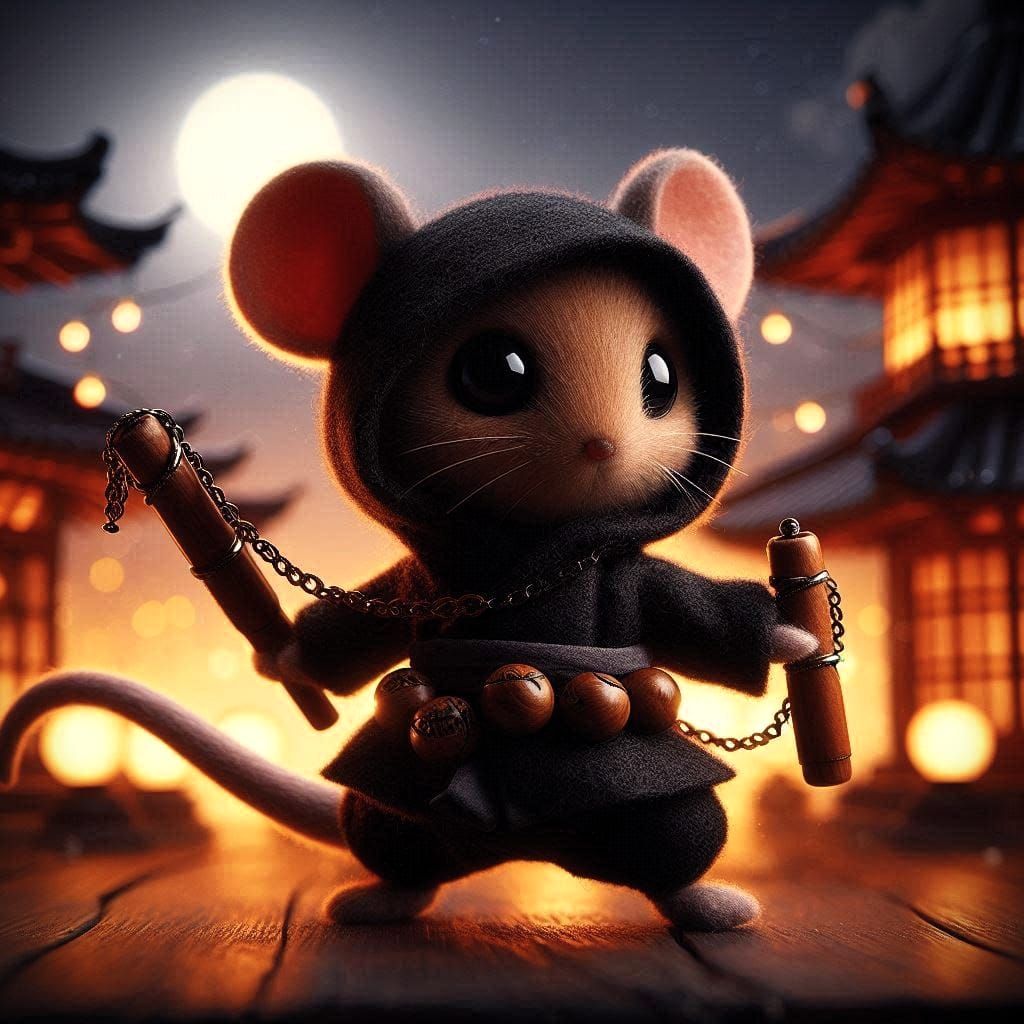 Ninja Mouse - AI Generated Artwork - NightCafe Creator