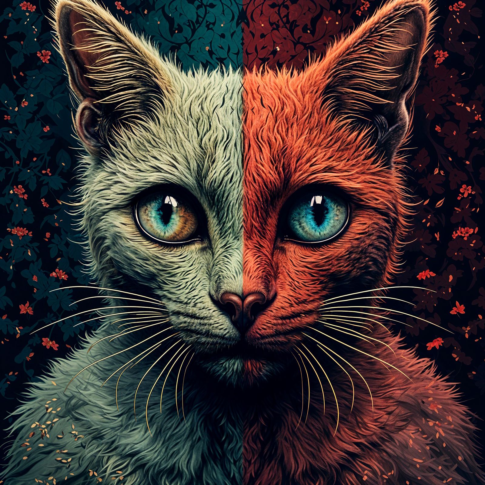 The Purrfect Blend: Half Cat, Half Art