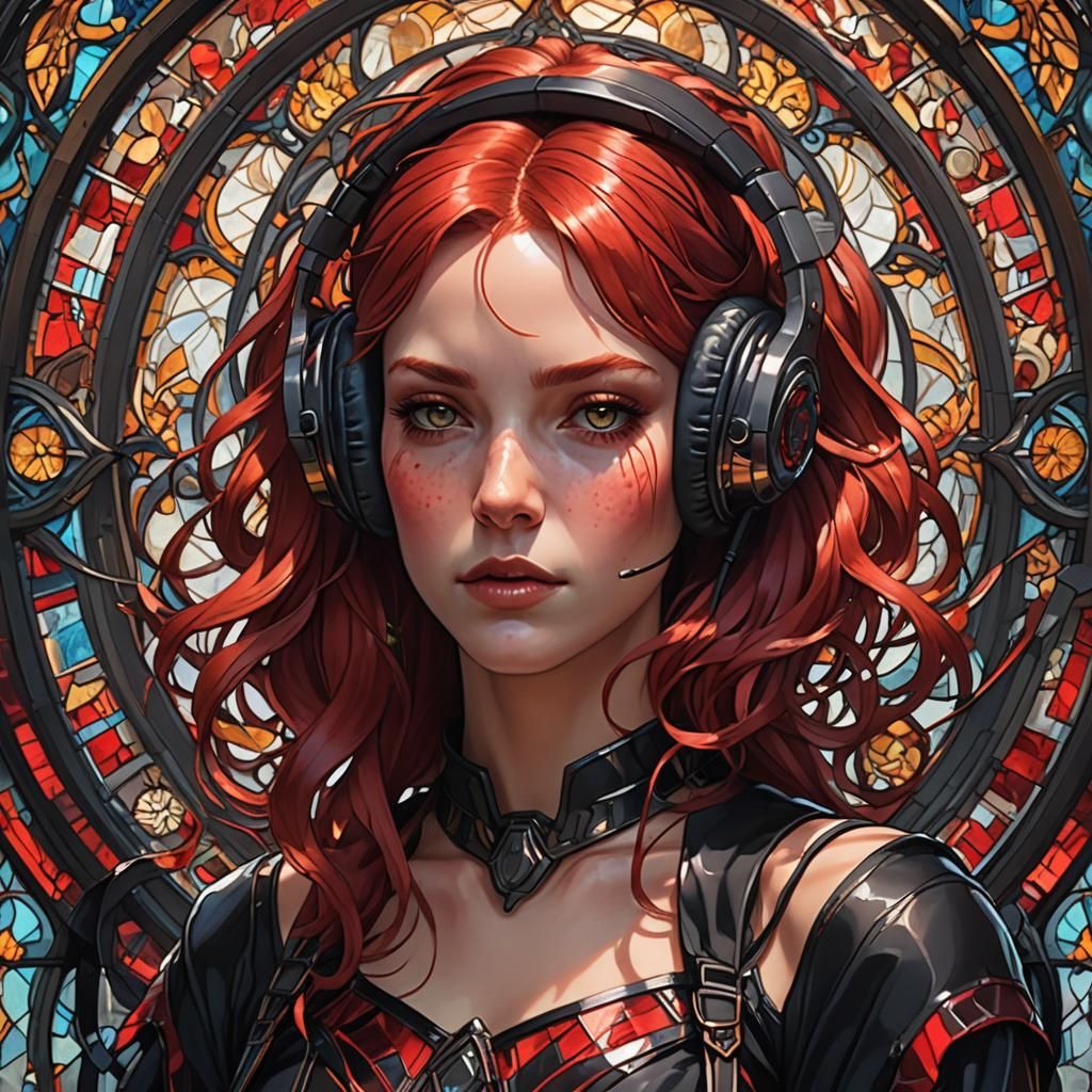 Stained Glass Eldritch girl Alina