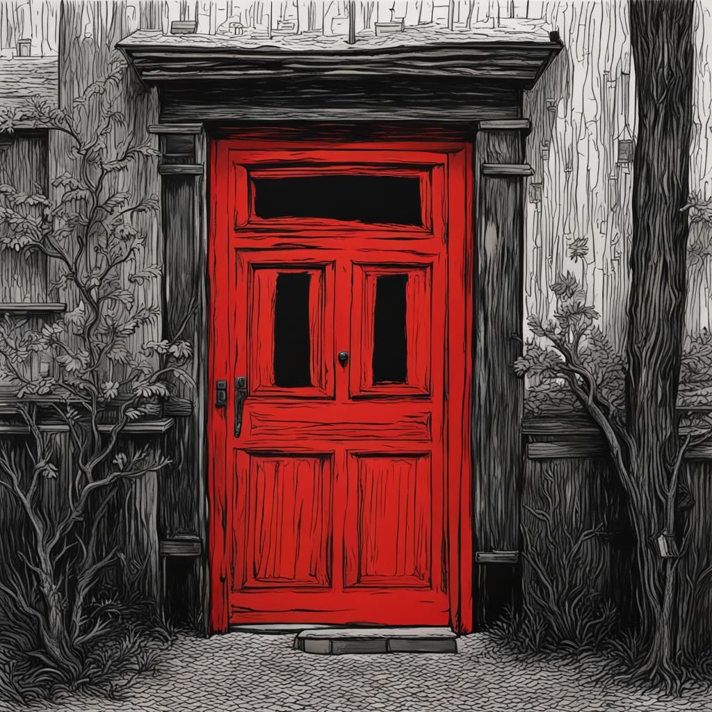 I see a red door and I want to paint it black AI Generated Artwork