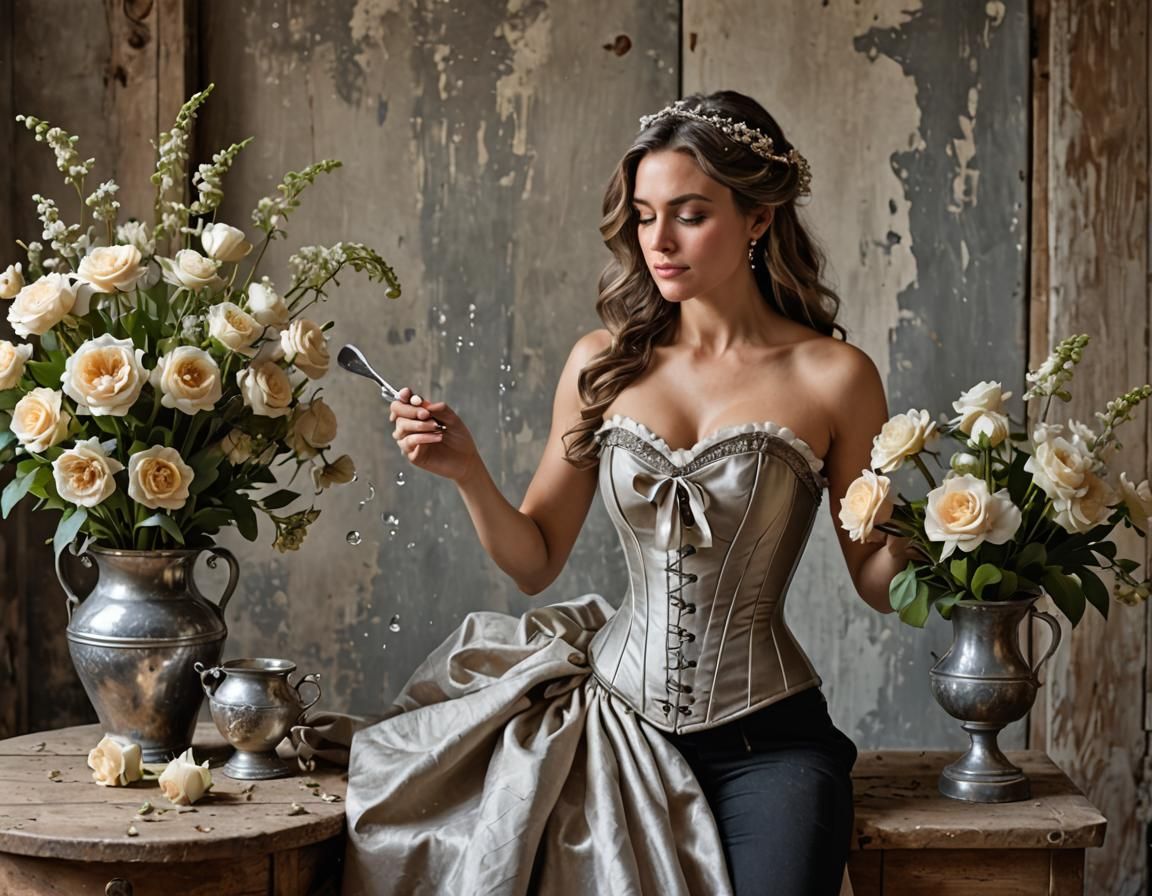 Dame à la rose 3