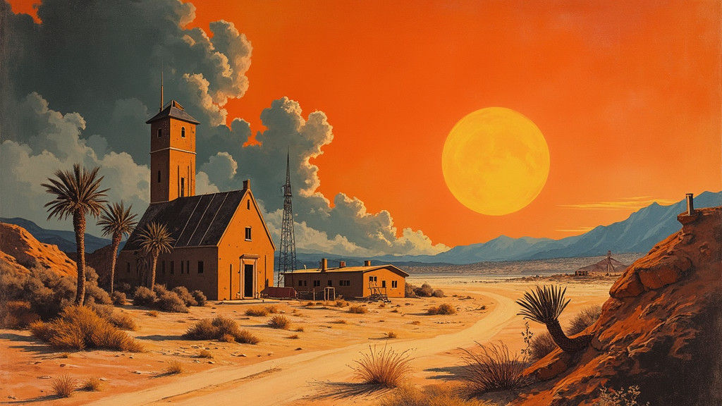 affiche du Film, en 1947sur L'histoire du Projet Manhattan de son début au désert de Los Alamos_