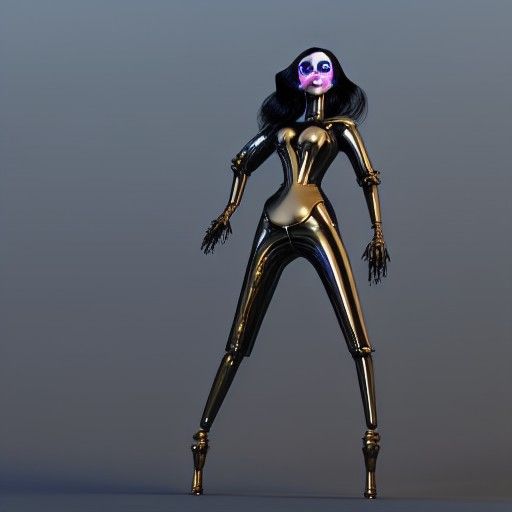 Creepy brass android