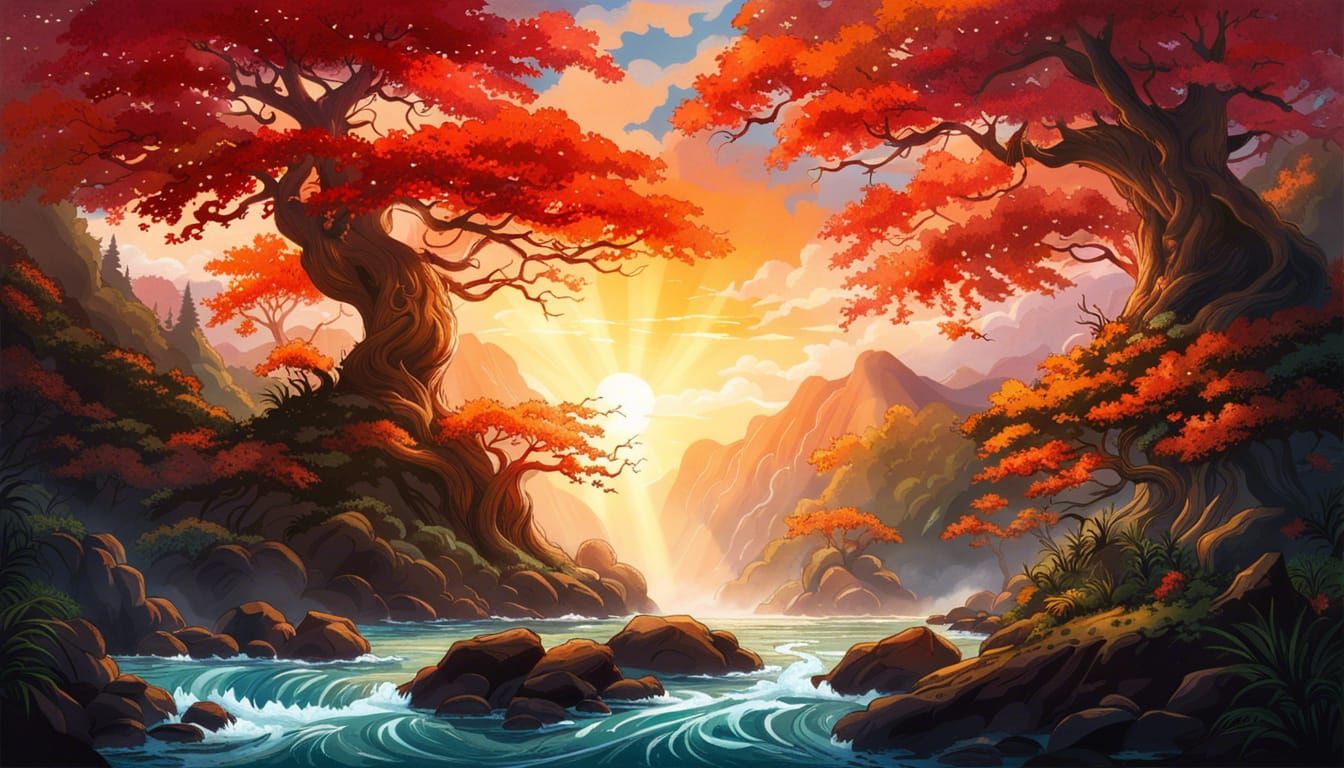 Red Forest   by @Clone Garden