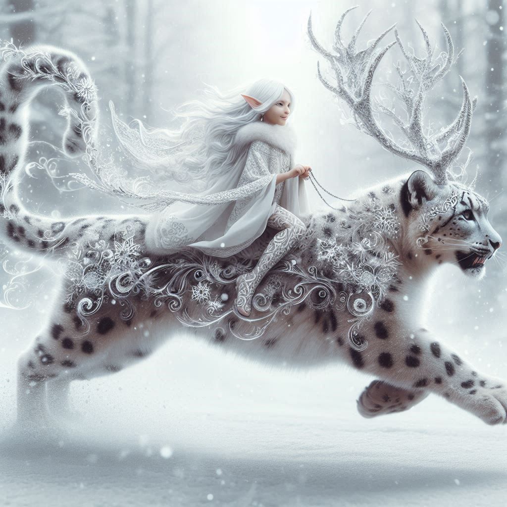 Snow Leopard and Rider