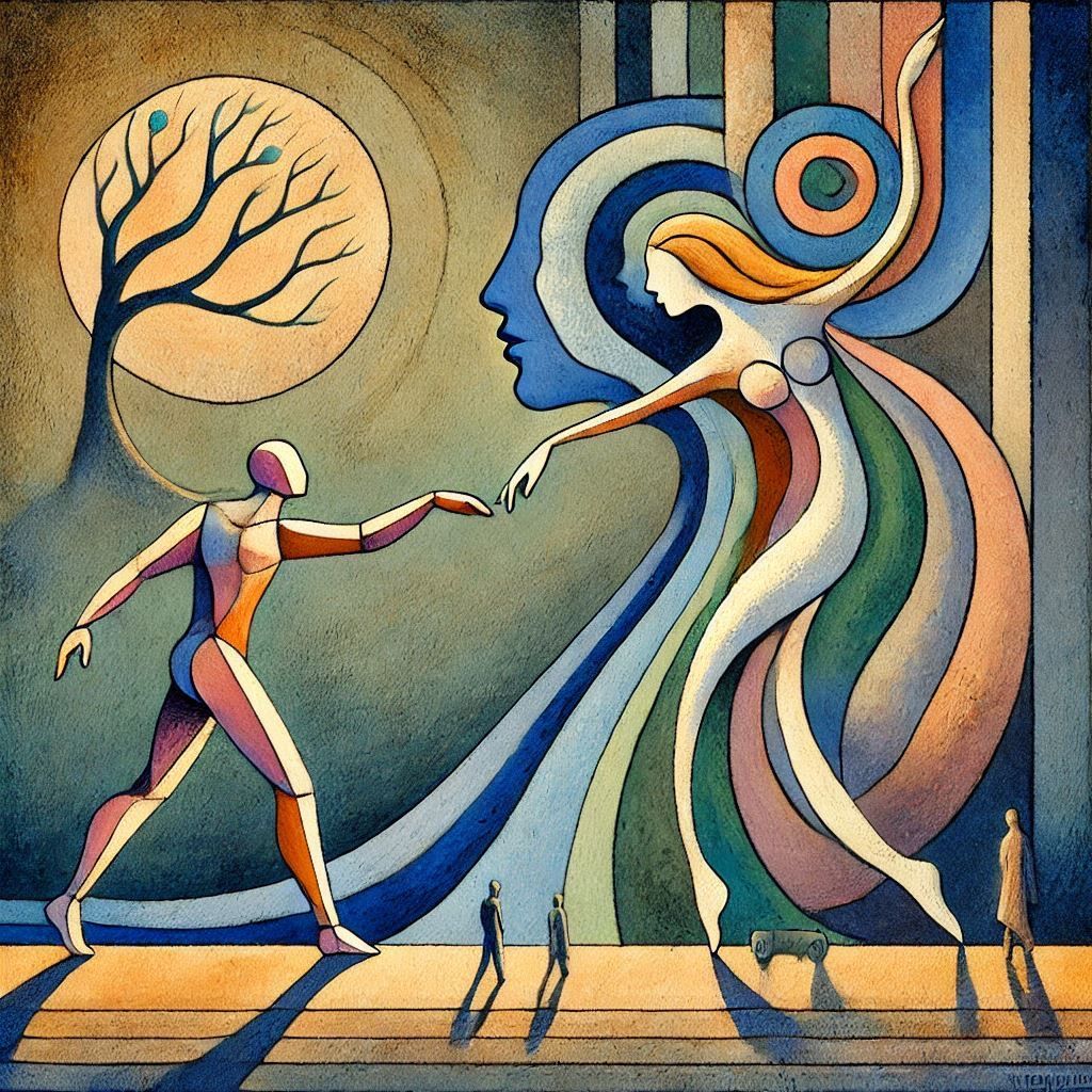 Surrealistic Painting: Trust I seek and I find in you