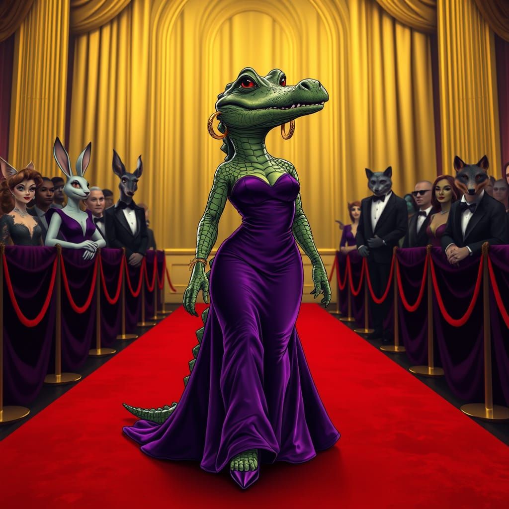 Crocodilia Slays the Red Carpet  by @Namyra