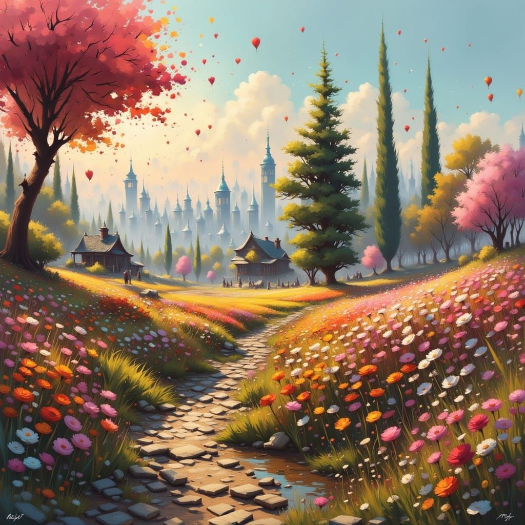 Ethereal Landscape of Cosmic Voyage