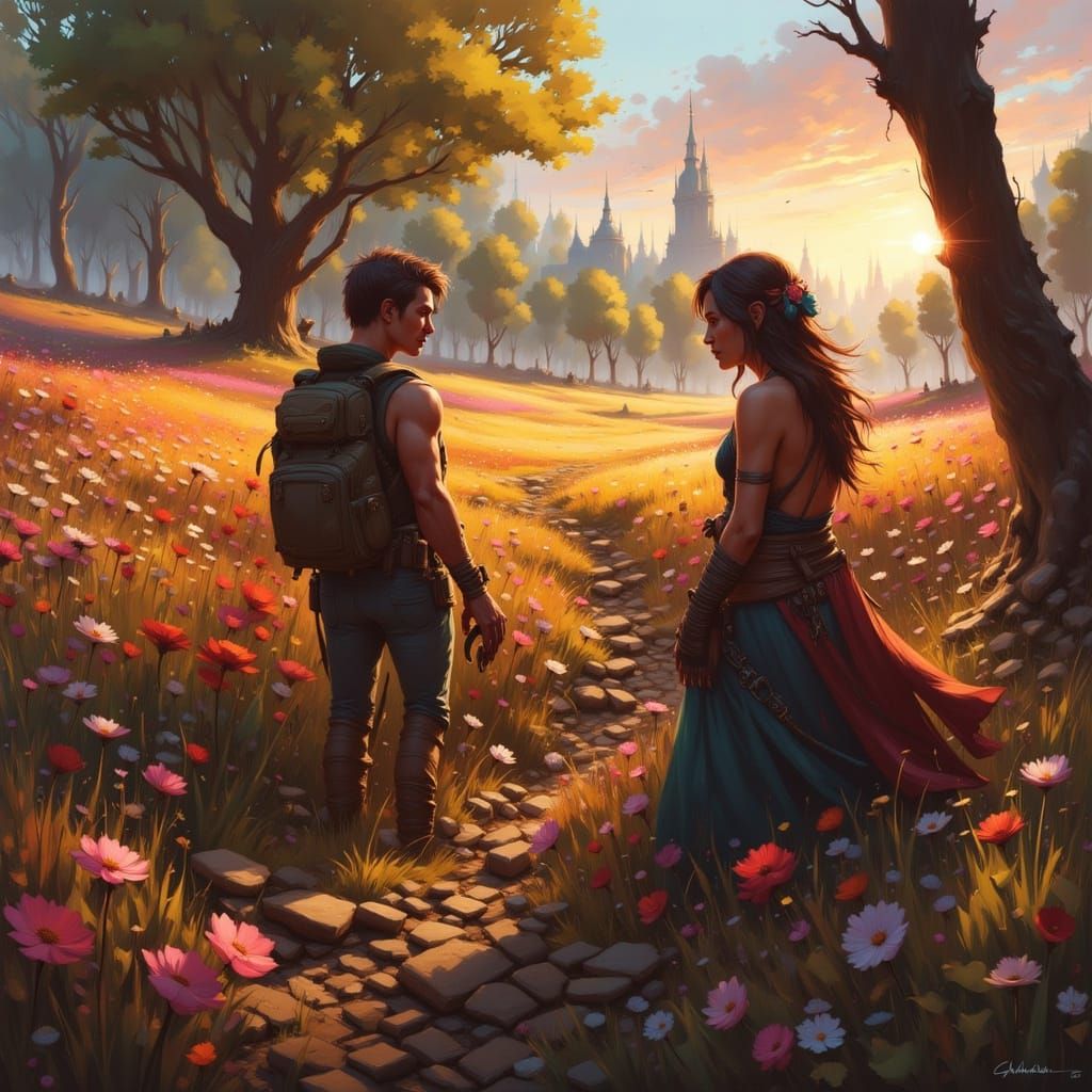 Ethereal Dreamscapes in Vibrant Digital Art