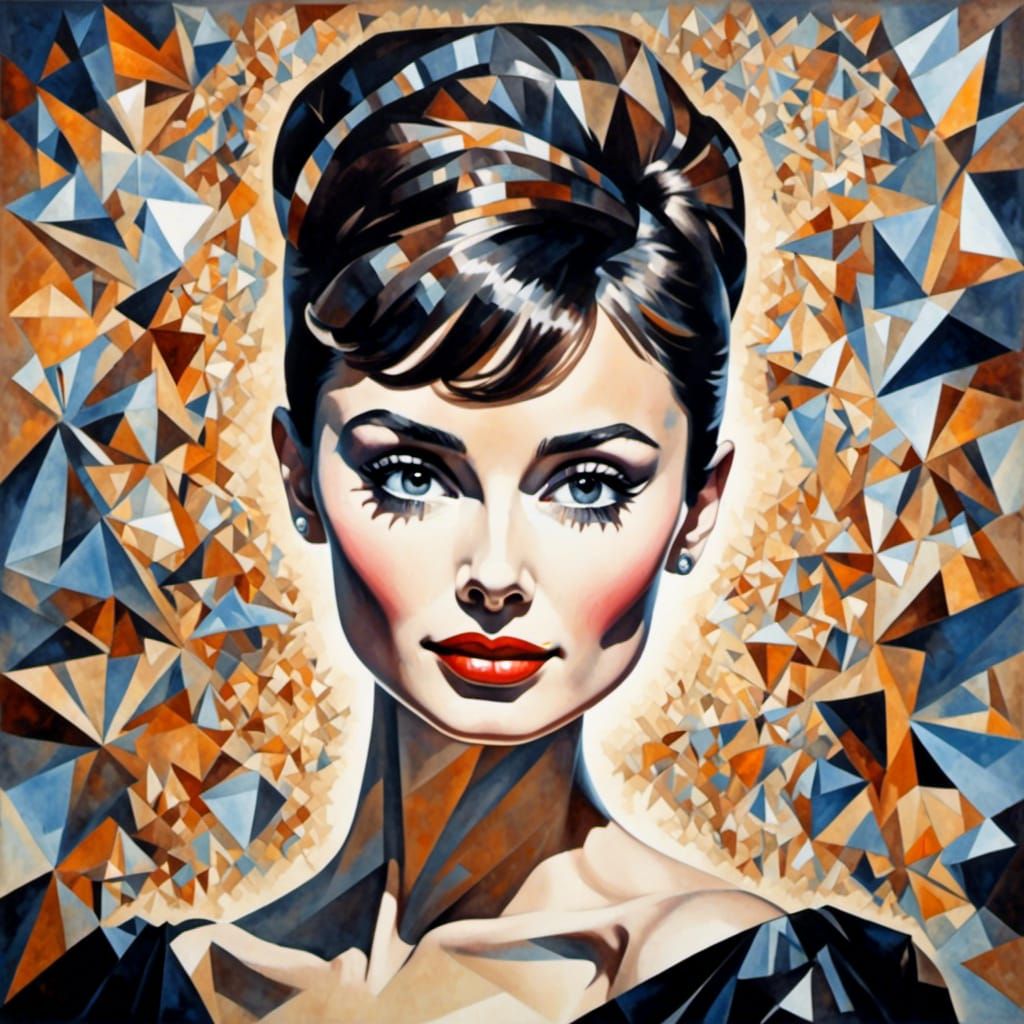 <lora:Crystal Cubism:1.0> Audrey Hepburn