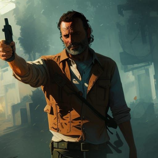 Rick Grimes - AI Generated Artwork - NightCafe Creator