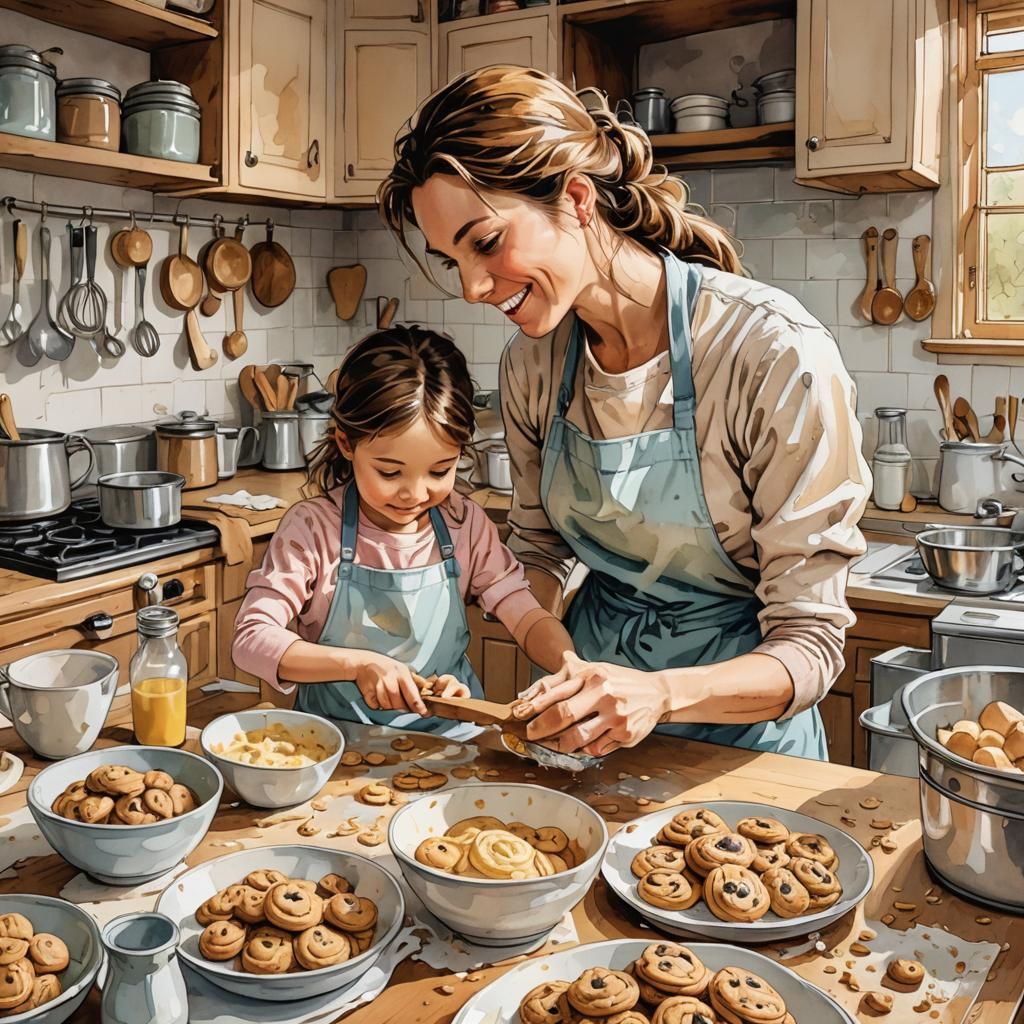Making Cookies with Mom  by @Topher