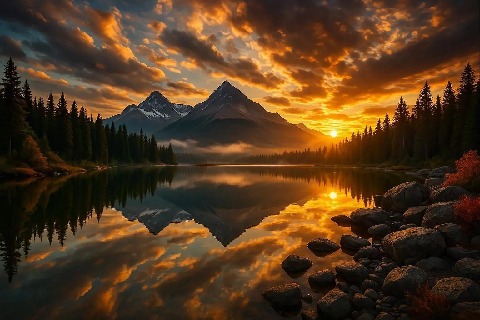 Wild view and reflection