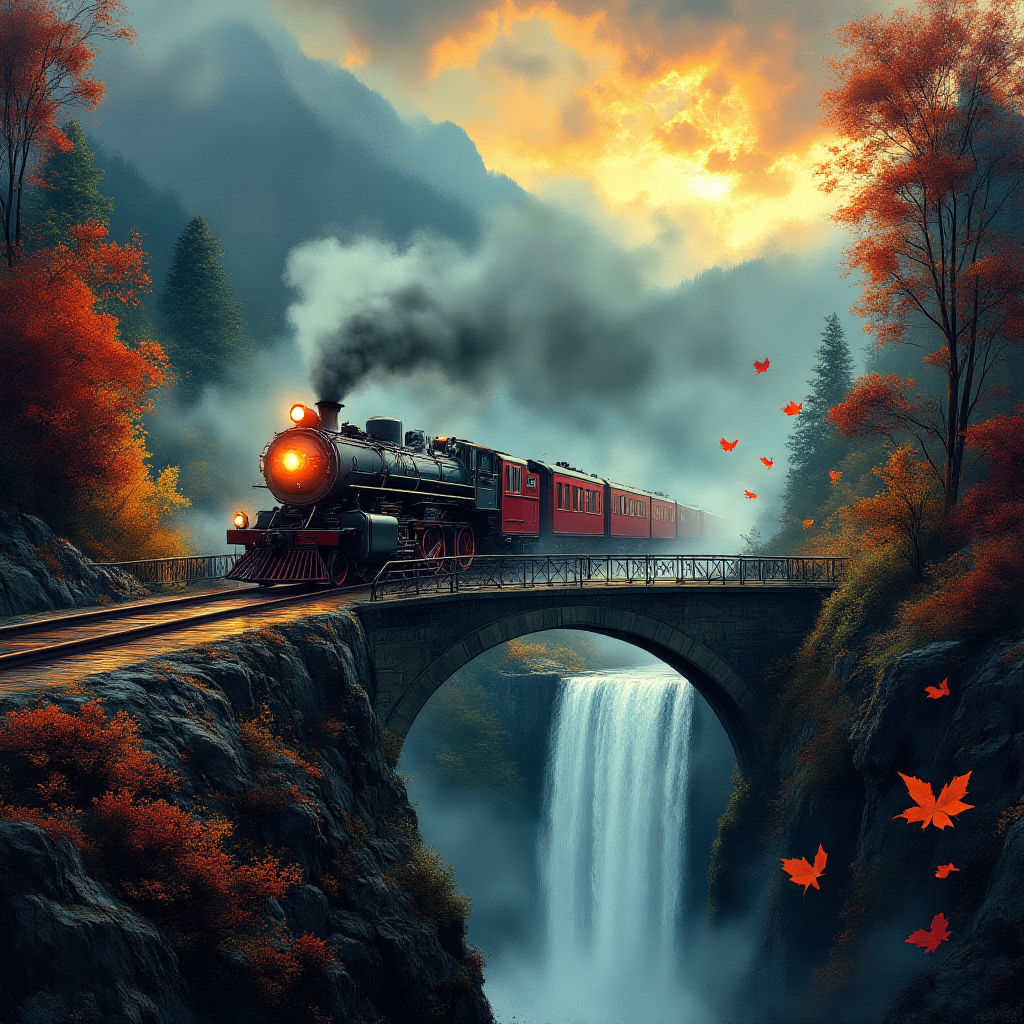 Vintage Steam Locomotive in the mountains #2