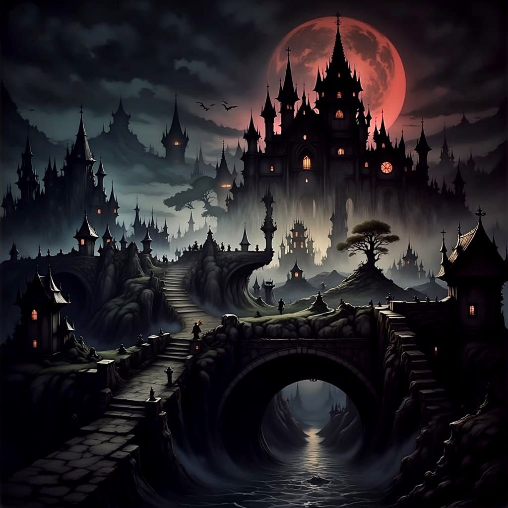 <lora:RackhamBurton1-Fb:1.0> Intricate fantasy castle, fanta...