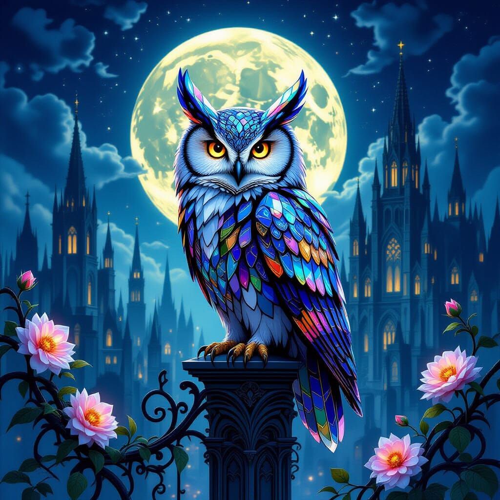 (2 Likes) Stained Glass Owl  by @T G Author