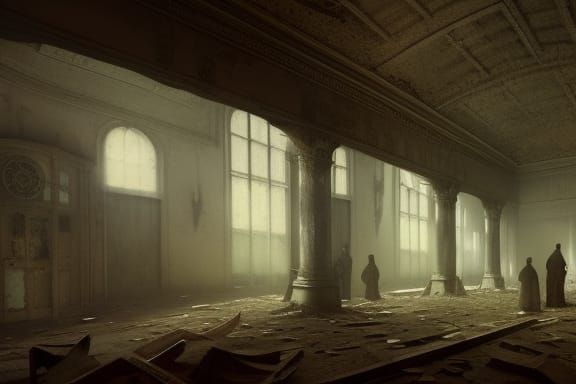 An abandoned asylum, the souls of the patients never left   by @Infinite Reality
