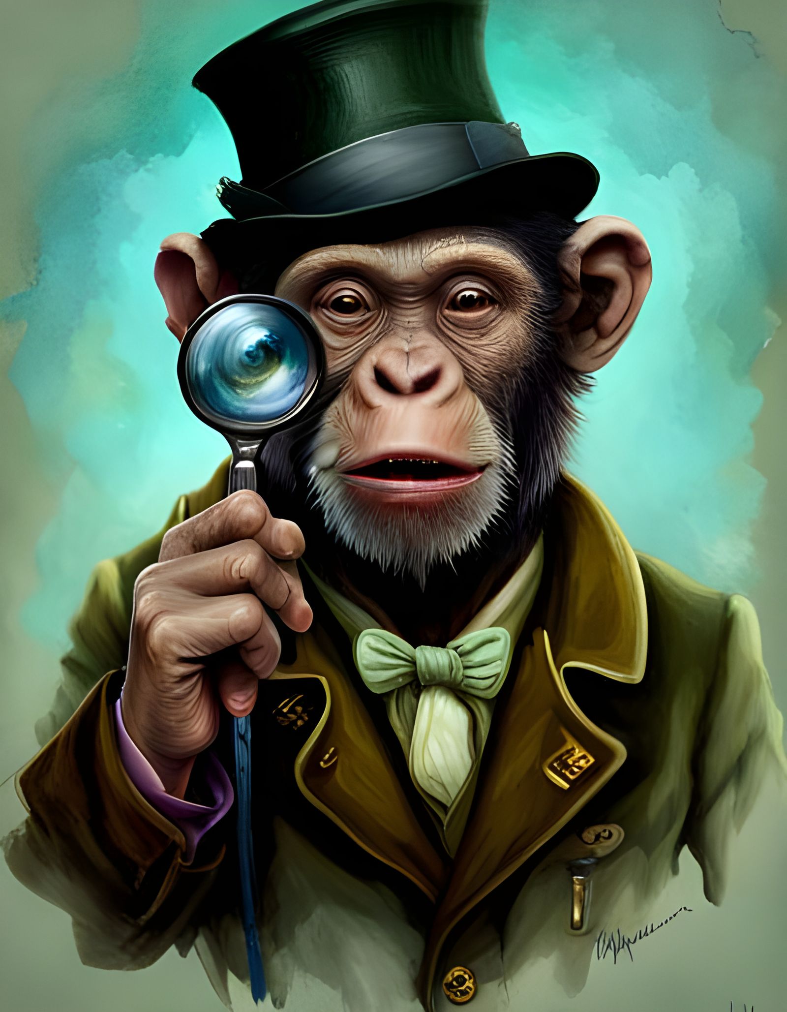 Detective chimp - AI Generated Artwork - NightCafe Creator