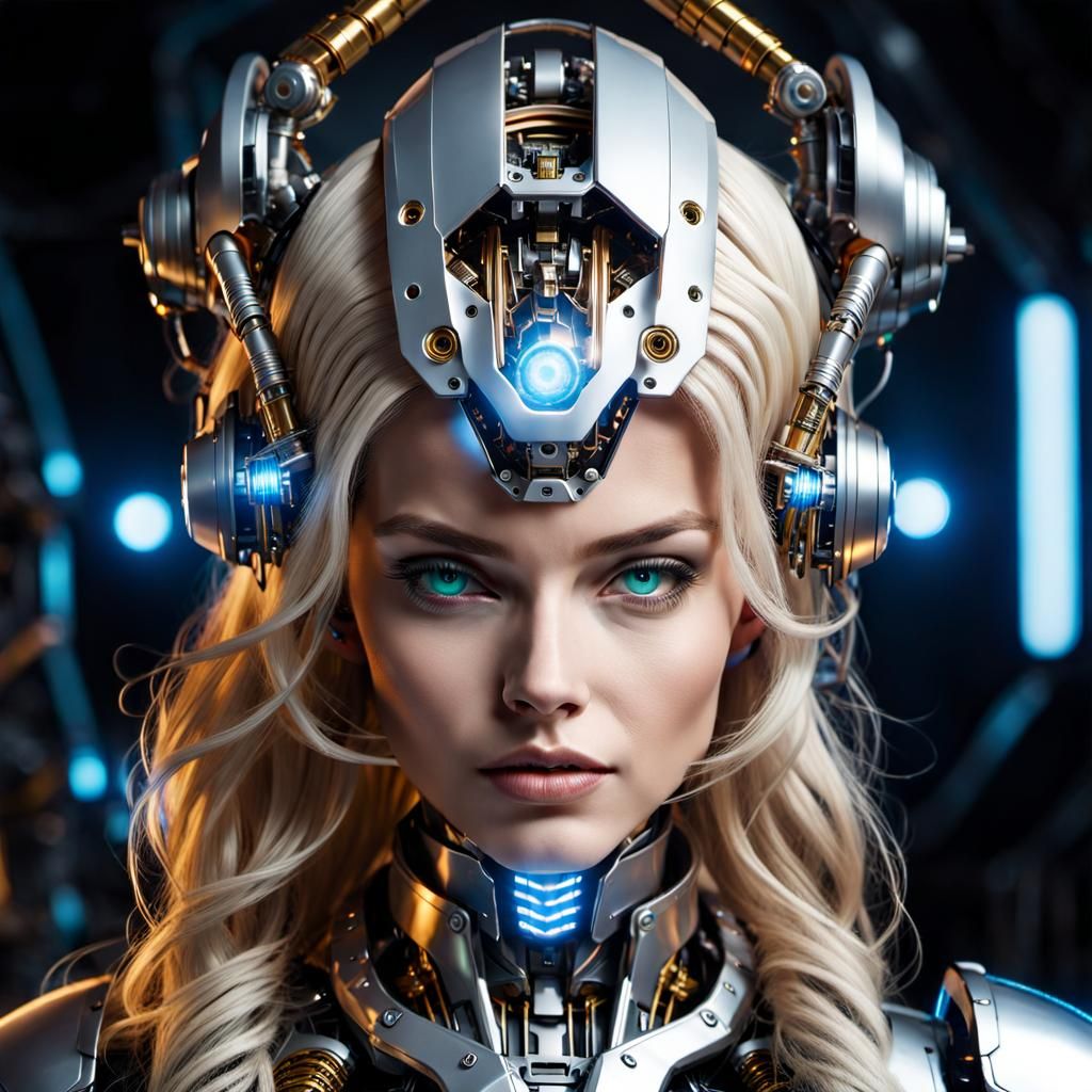 Cyborg Beauty - AI Generated Artwork - NightCafe Creator