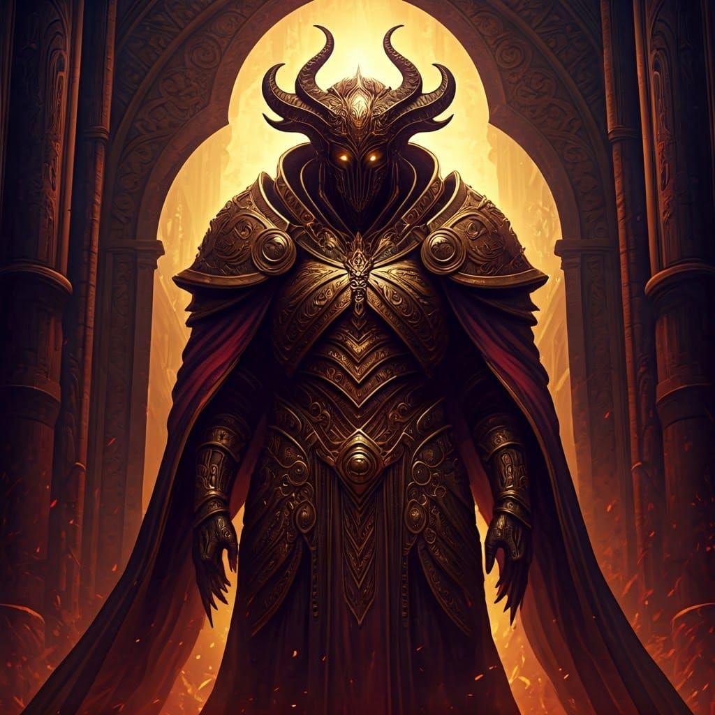 Mystical Being in Art Nouveau Style