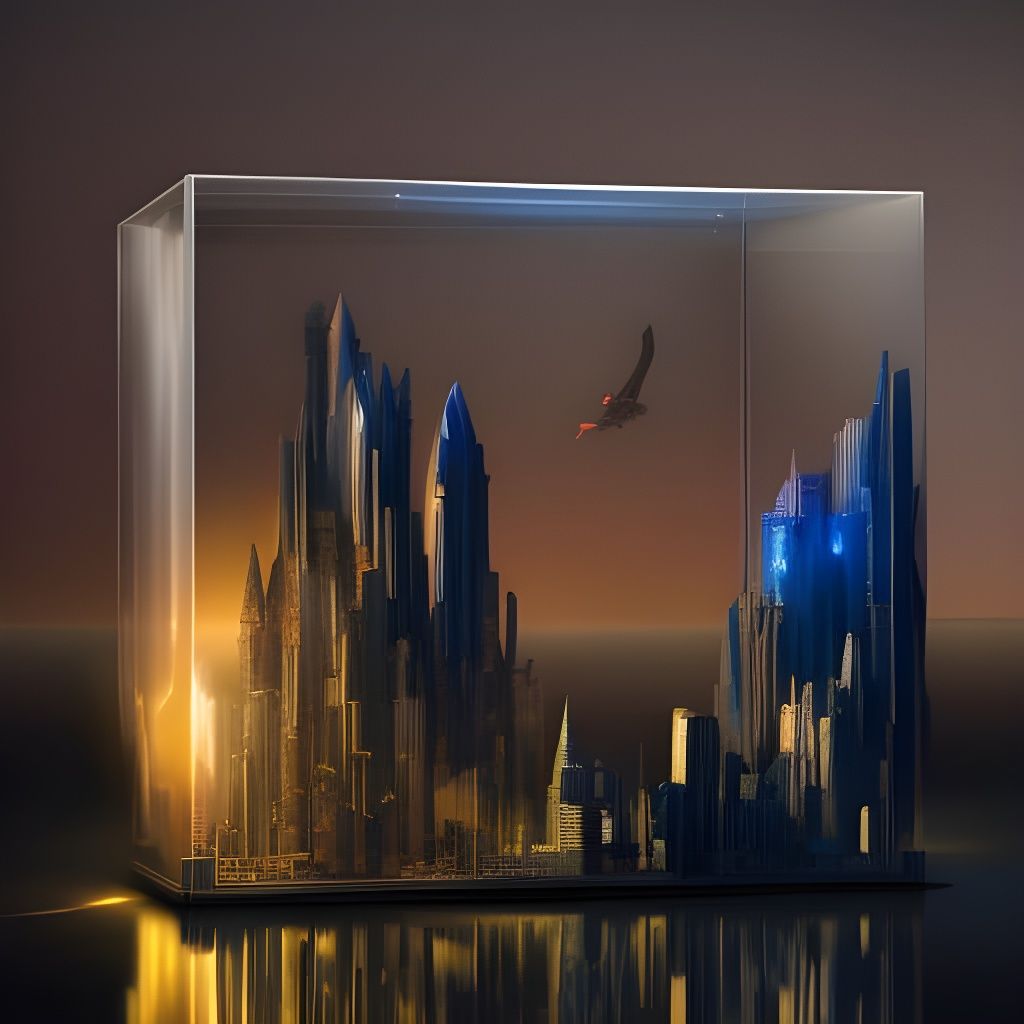 A city in the glass box  by @Indian Summer