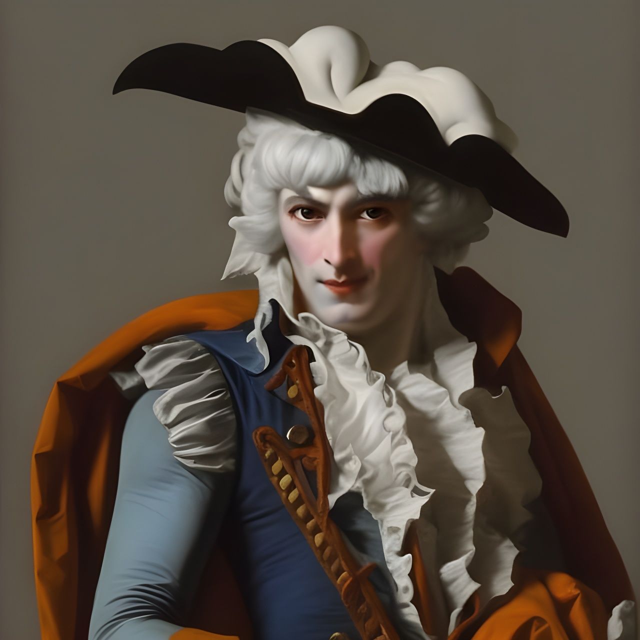 revolutionary dark jacobean french superhero AI Generated Artwork