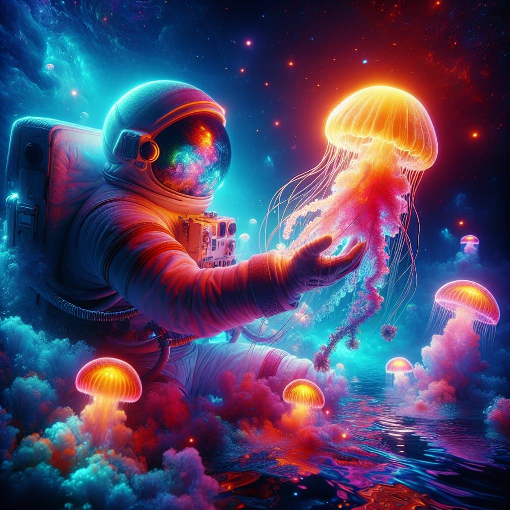 An Astronaut's Jellyfish  by @Rosie