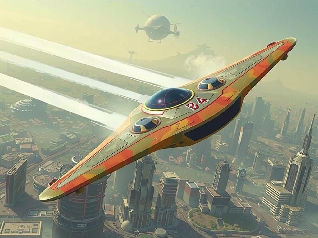 Experimental Flying Wing AI Generated Artwork NightCafe Creator