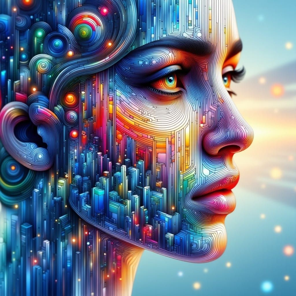 <lora:Prismatic Lines:1.0> 