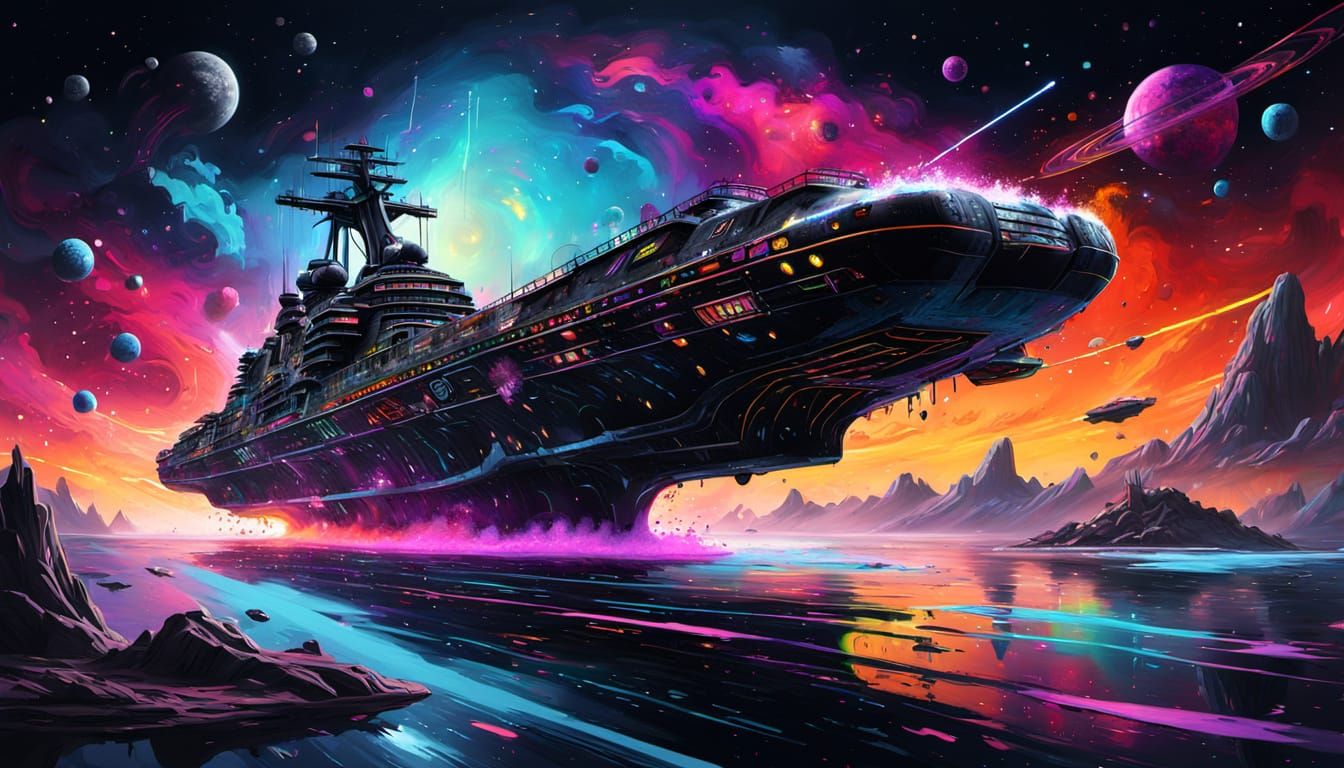 Battlecruiser Y'mar in the Q'bert Nebula