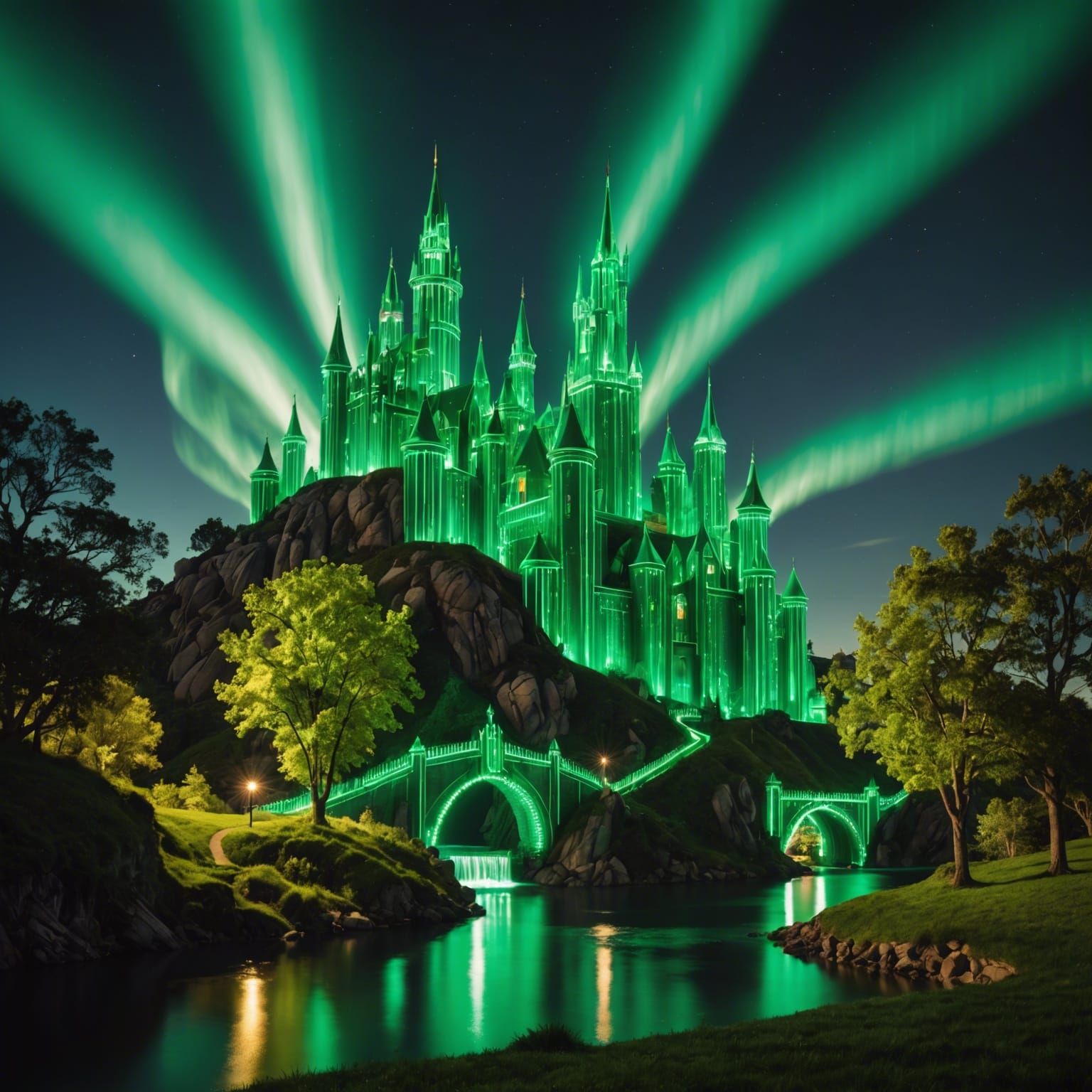 The Green Castle - AI Generated Artwork - NightCafe Creator