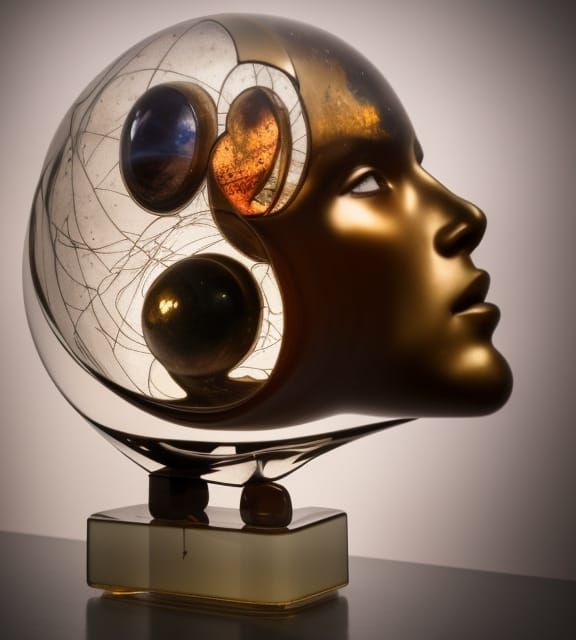 Surreal Obsidian Codex in Abstract Cosmic Dreamscape