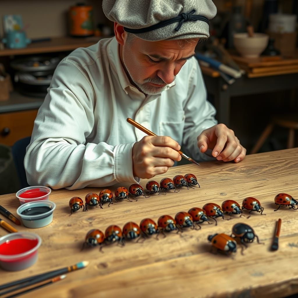 Unconventional Job. Ladybird Spotter.  by @Johnny Fish