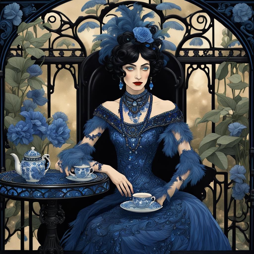 Lady Ursula at Tea  by @SirJamesSpencer