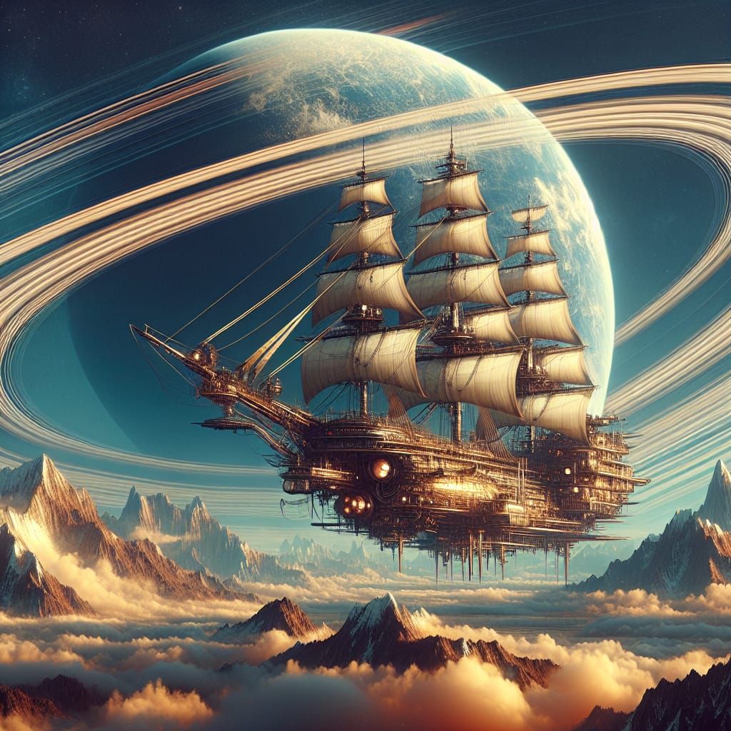 Low orbit galleon   by @Billcat