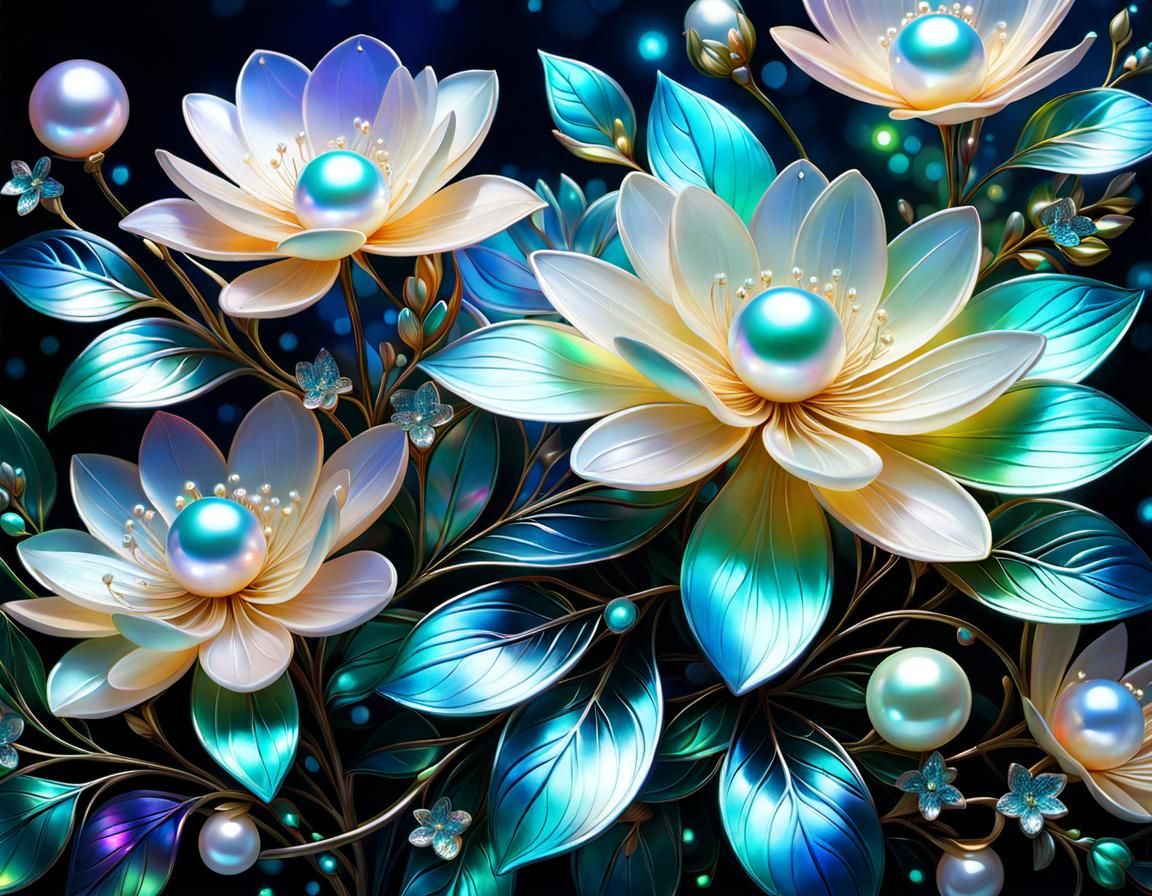 Iridescent Flowers  by @MelanieL