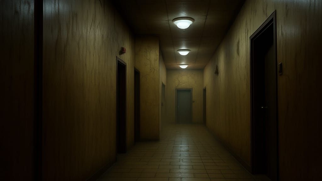 An endless dreamlike hallway that feels eerily familiar though you’ve never been there; dim flickering light that never fully illuminates th...